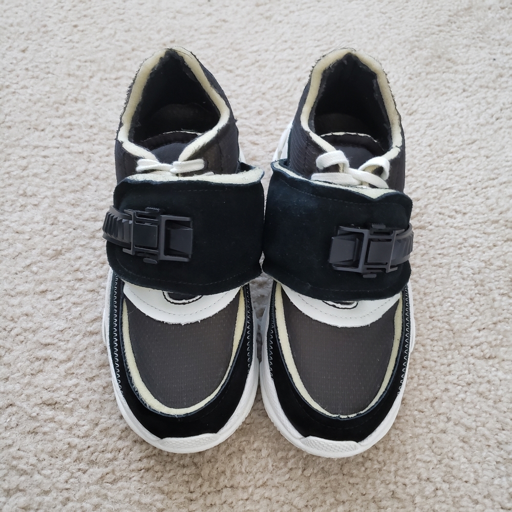 Jeffrey Campbell Y2K Chunky Platform Deconstructed Low-Top Dad Sneakers Size 9